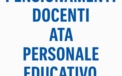 Elenchi dei posti presumibilmente disponibili dal 01/09/2026 per pensionamenti – Personale docente, educativo ed ATA.