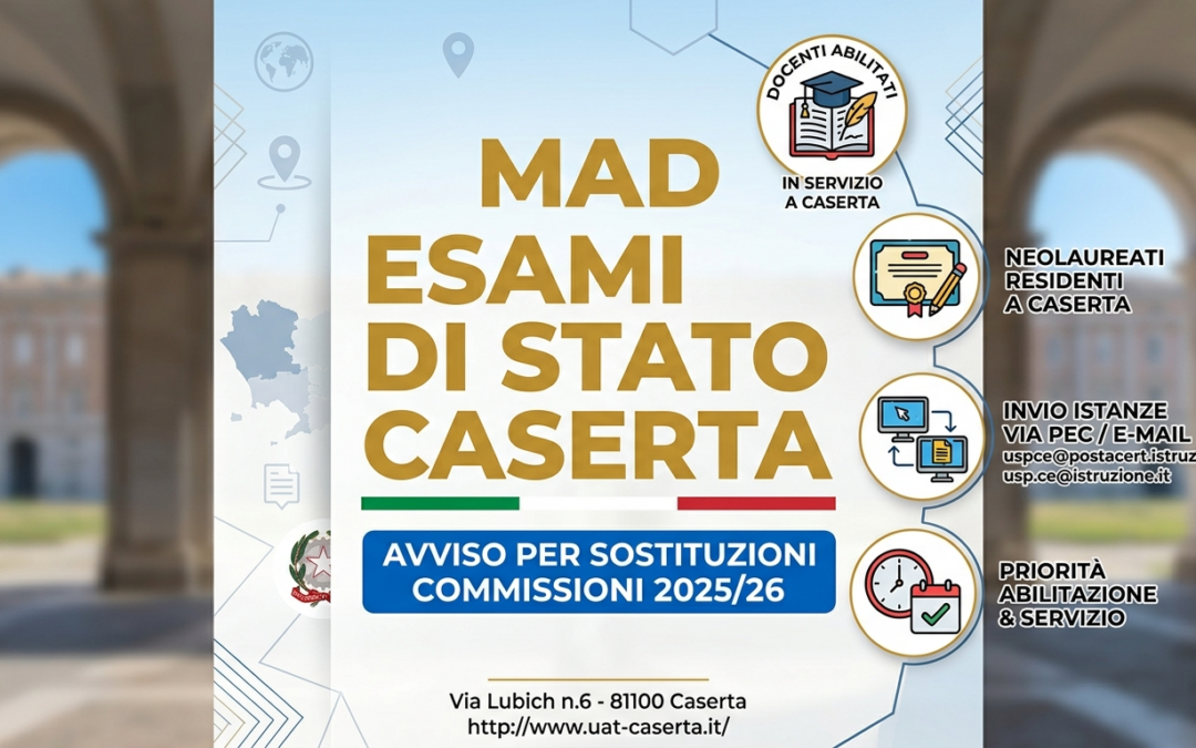 AVVISO: Sostituzioni Componenti Commissioni Esami di Maturità 2025/26